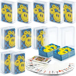 Mini Playing Cards Bulk – 12 Pack Poker Cards Decks for Kids, Small Deck of Cards with Smiley Faces, Miniature Casino Game Packs, Cool Party Favors, & Novelty Gifts, Each Card is 2.25 Tall