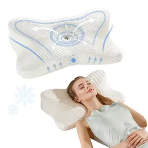 Cervical Pillow for Neck and Shoulder, Contour Memory Foam Pillow, Ergonomic Neck Support Pillow for Side Back Stomach Sleepers with Pillowcase