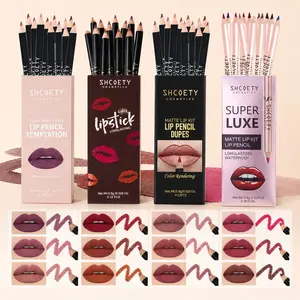 Holiday Gift Set, Matte Velvet Lip Liner, Long-Lasting Precision Lip Line, Soft-Hard Balance, Smooth Application, 48 Pieces, Women's Makeup Kit