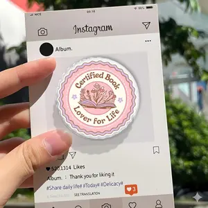 Floral Book Lover Phone Grip, Reader MagSafe Stand