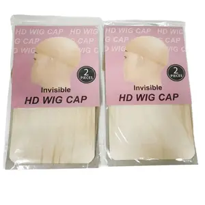 Idoli Skinlike HD Wig Cap, 2 Pieces Invisible and Sheer Breathable Ultra-thin Stretchy Stocking Caps for Lace Front Wigs
