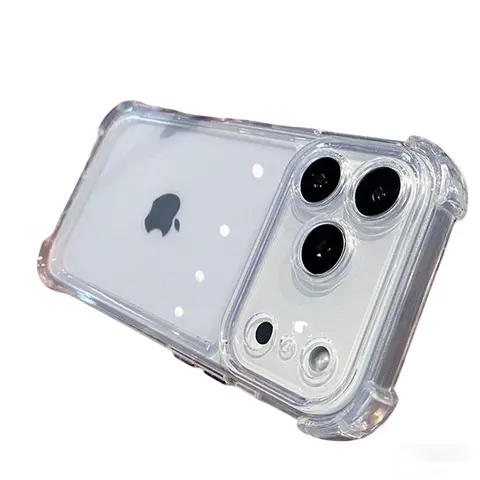 Luxury Shockproof Smartphone Case - Air-Soft Transparent TPU Bumper Casing, Comfy Grip, Drop Protection for iPhone 12,13,14,15,16 Pro,16 Plus,17 Pro,18 Pro Max,X,XS Max Cellphone Accessories