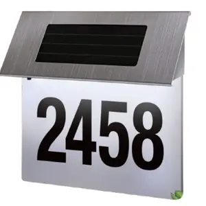 Light Up House Numbers – Solar Address Sign for Houses and Homes, LED House Number Sign, Includes Stick-On Address Numbers & Alphabets, Auto On/Off