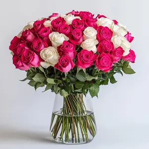 GlobalRose Fresh Cut Roses - Fresh Flowers Bouquet for Birthday, Anniversary or Home Decor - Flower Stems for Delivery