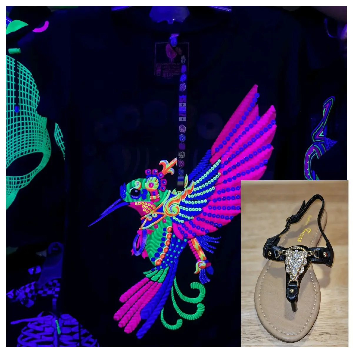 Blouse Neon & sandal