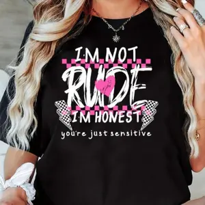 Man&Retro Letter Graphic Tee - Women's Vintage Style T-Shirt, Casual Short Sleeve Top for Summer Streetwear