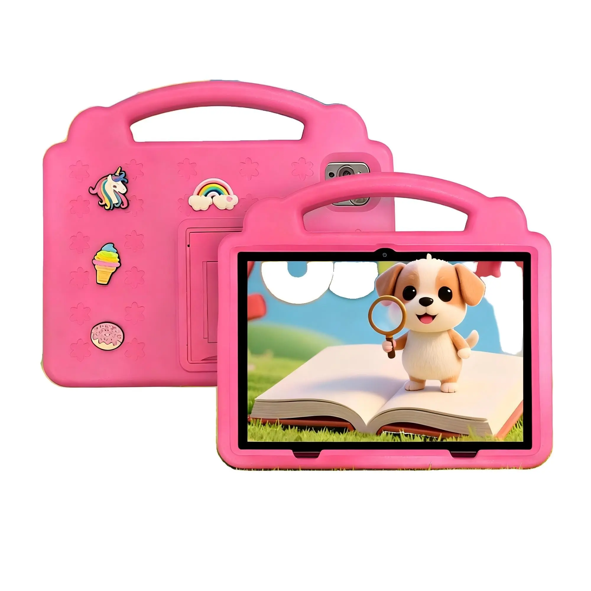 10.1-Inch Android Kids Learning Entertainment Tablet, Parental Control, 3+32GB, TF Card Slot, Shockproof Case, Iwawa Software, Holiday Gift Option