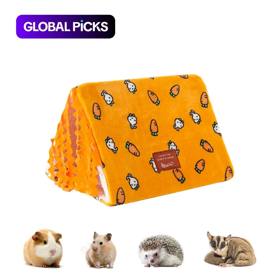 Guinea Pig Hideout Bed, Cozy Bunny Condo and Small Animal Nest for Guinea Pigs, Rabbits, and Hamsters, Pet Habitat Supplies #GLOBAL PICKS