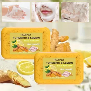 Turmeric & Lemon Soap Bars - Natural Plant KOJIC Acid Soap for Daily Grooming - 15 Bars in Convenient Pack Body Care Products Handmade Soap