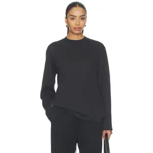 Fear of God ESSENTIALS Signature Classic Long Sleeve Tee in Vintage Black