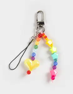 FULL TILT  Womens Star Rainbow Bag Charm, Multi-Colored