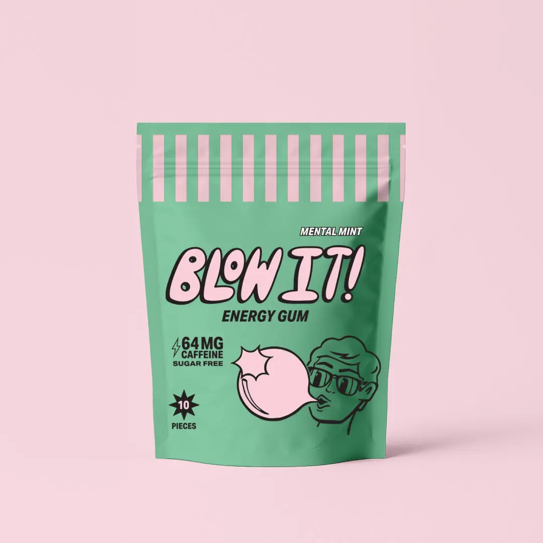 Blow It Energy Gum - Mental Mint
