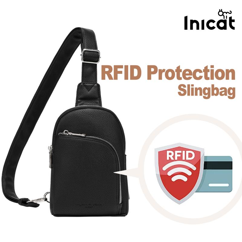 INICAT RFID Blocking Anti-Theft  Small Crossbody Sling Bags  Chest bag for Women and Men