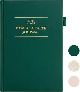 New Mental Health Journal - Anxiety & Guided Journal for Women (A5 Size) - Green, Pink & Beige (Hard Cover)
