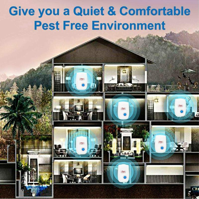 Electronic Pest Reject Control Ultrasonic Repeller Home Bug Rat Spider ...