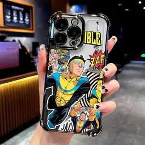 Comic Invincible Phone Case Compatible With 17 16 15 14 13 12 11 Pro Max Air X XSMAX Plus Shockproof Transparent Soft Back Case Funda Para 17 Pro Forros Para Cheap 17 Case