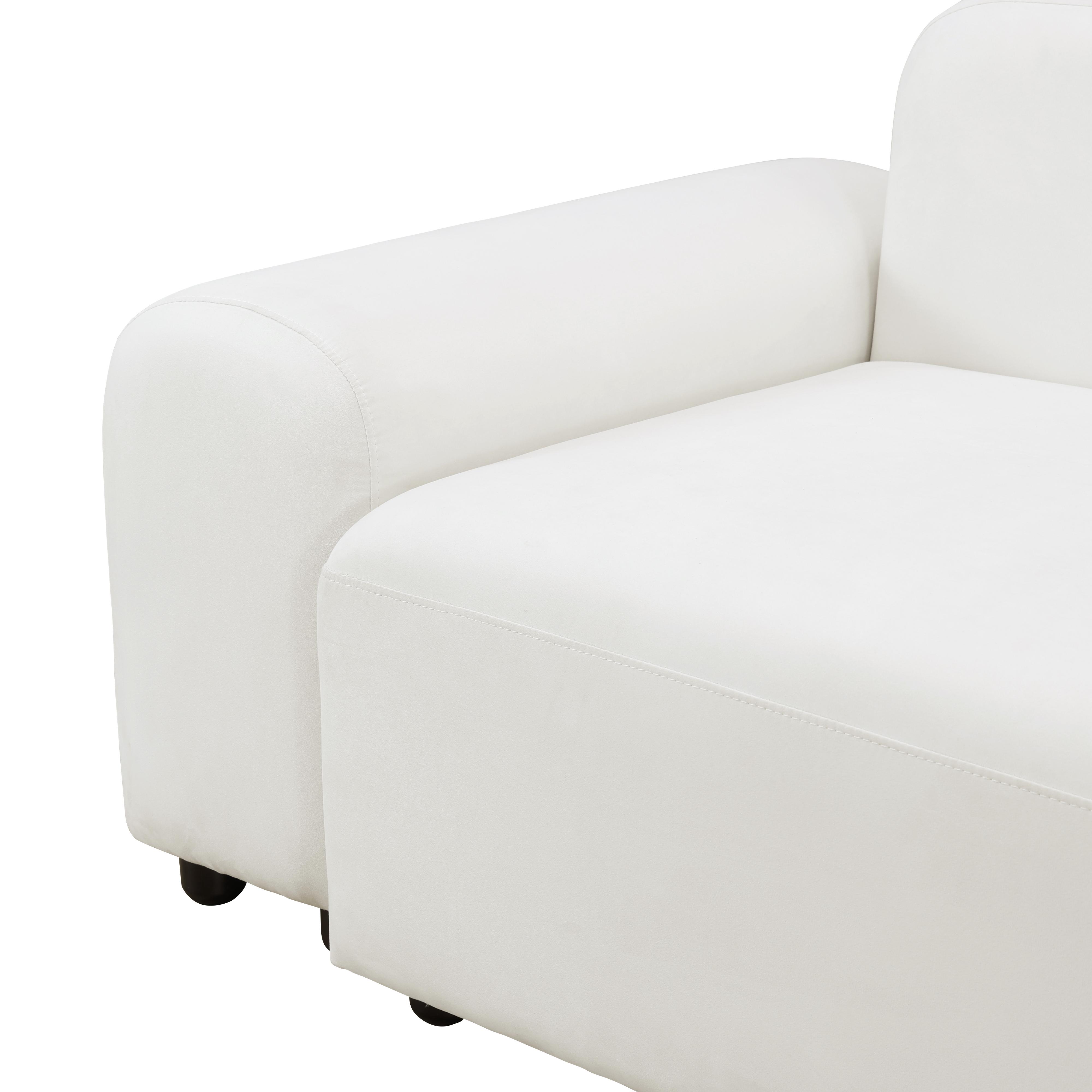 White Microfiber 4-Piece Modular Sofa Set - Buttery Soft, Pet-Friendly, Spill-Resistant, Flexible Design for Living Room & Dining Room