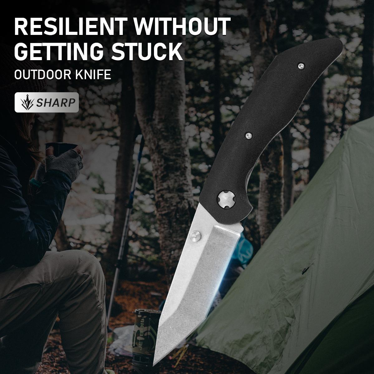 Tactical Everyday Carry Folding Knife, Durable Outdoor Utility Tool for Camping