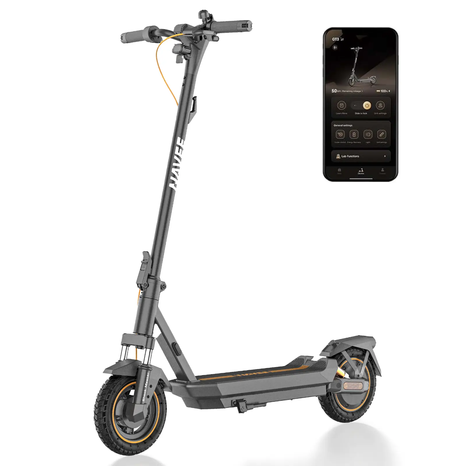 NAVEE GT3 MAX Electric Scooter, e-Scooter-for-Adults, 1000W Motor with Suspension, Long Range 47 Miles, Fast 20 mph, Off Road 10 inch Tires, Heavy Duty, Foldable for Adults Teens (UL2272)