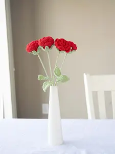 Handmade crochet rose, Crochet flower, Artificial flower, Decorative flower, Home decor, Office decor, Birthday gift, Christmas gift
