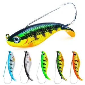 8.5cm 21g Single Hook Bionic Scale Hard Lure, Sinking Realistic Fish Scale Artificial Bait for Lure Fishing