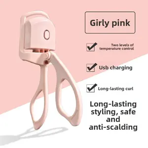 Rechargeable Heated Eyelash Curler - Fast-Heating Electric Lash Curler, Long-Lasting Curl, Portable USB Beauty Tool for Straight Lashes, Travel Gifts for Women