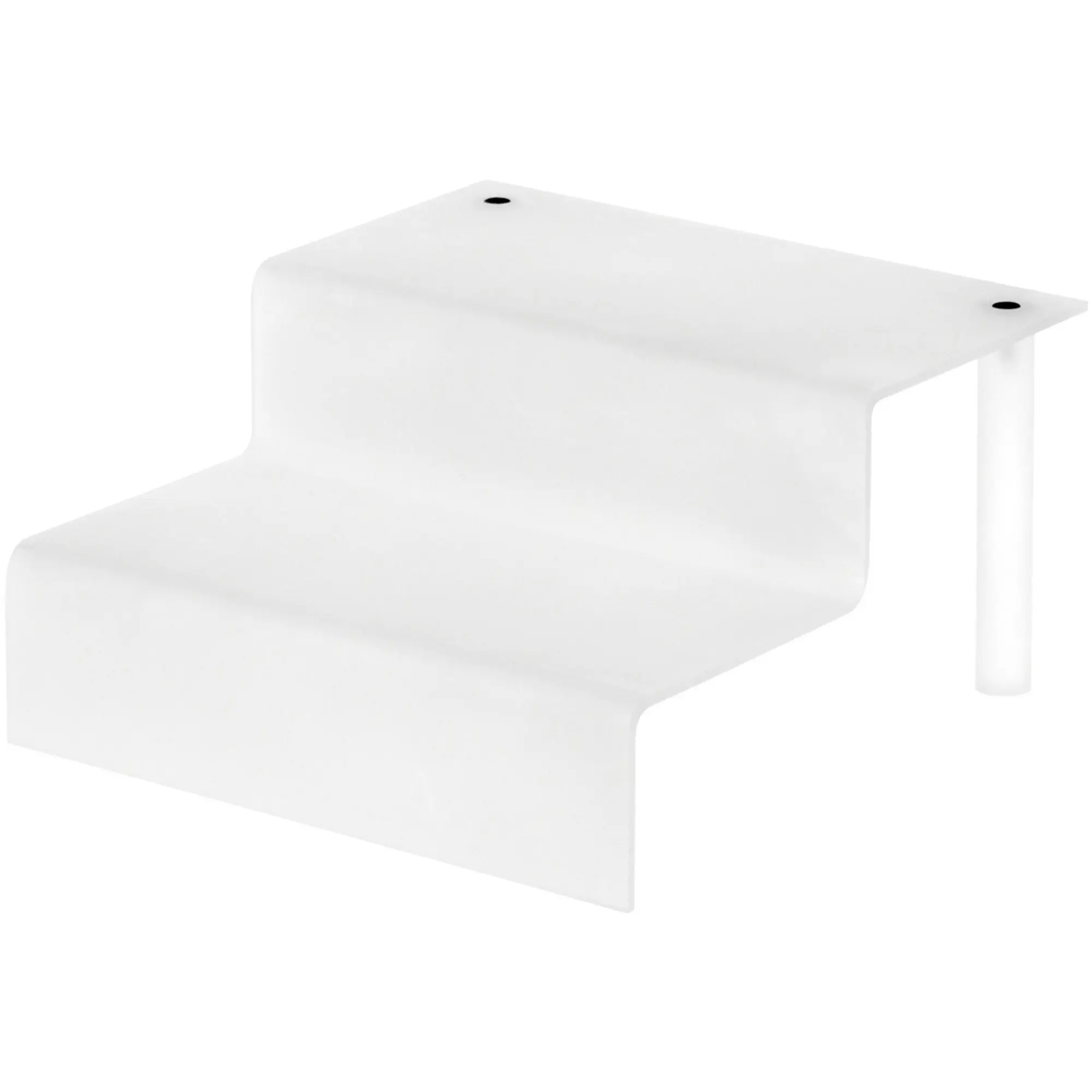Plymor Frosted Acrylic 2-Step Display Stairs