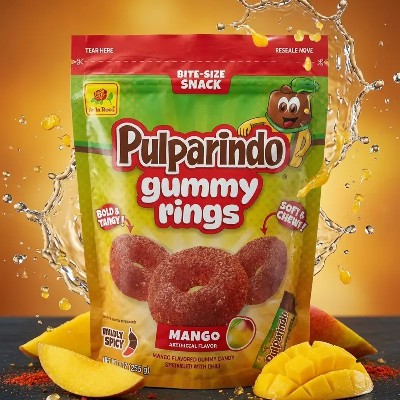 Pulparindo Mango Flavored Rings, 9oz Candy Treat