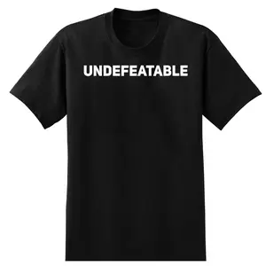 Undefeatable Positive Word T-Shirt Casual Cotton Crewneck ShortSleeve TShirt