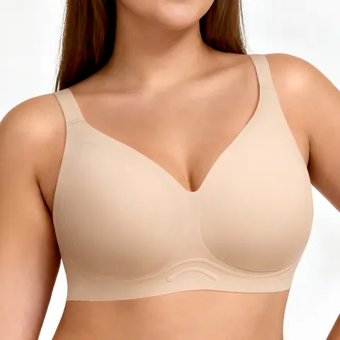 REALWILL Minimizer Jelly Wireless Bras for Women Comfortable Push Up Bralettes Womenswear Comfort Minimalist Basic FallFreshness