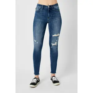 Judy Blue High Waist Destroy Skinny Denim Jeans 82581, Bottom, Pants