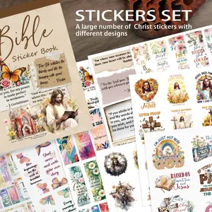 353 PCS Motivational Christian Adhesive Stickers - Faith Cross, Jesus, Bible Phrase Stickers for Journaling, DIY Crafts; Religious Easter Gifts for Kids, Motivation, Adhesive Stickers Stickers