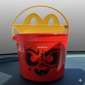 McDonald’s  Boo  2025 – Red McZombie   Brand New with Sticker Sheet! halloween bucket