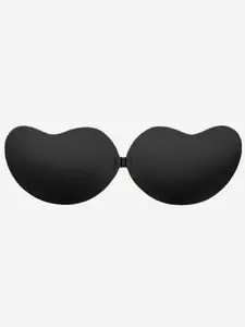 Plus Size Women's Strapless Push-Up Bra, Underwear, Sexy Silicone Nipple Pasties, Balconette Design, Casual, All Seasons, Max Support, Buckleless Style