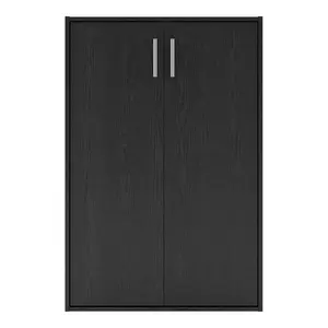 24/7 Shop At Home aModular Modern 3-Tier Stackable Wood Bookcase with Doors, Cube Storage Organizer Shelves, Tier Cabinet for Dorm Teen Room Decor, Bedroom, Home Office, Kitchen