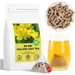 Mullein Leaf Tea Bags,3g X 50 Bags For Lungs Cleanse,Pure Natural Herbal Tea CaffeineFree- Good For Detox  & Respiratory System Beverage