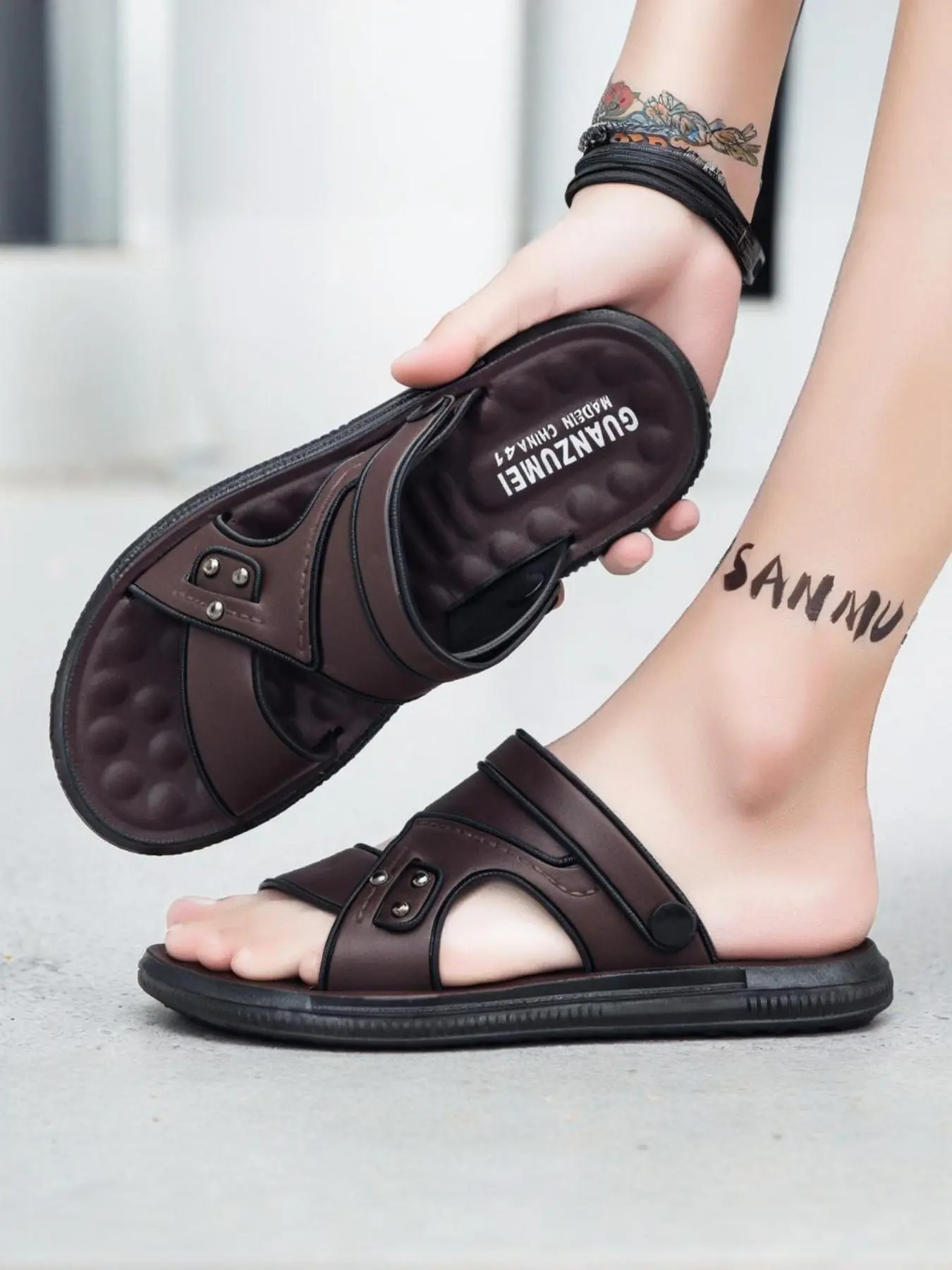 Men's Casual Solid Color Beach Sandals, Fashionable Toe Thong Sandals for Outdoor Beach, Daily Wear, Breathable Comfortable Shoes for Men
