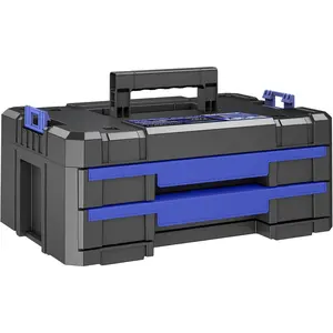 18 Inch Tool Box with Drawers| Stackable Modular Tool Organizer Box System|| Home Repair| Use| (SC1-B)