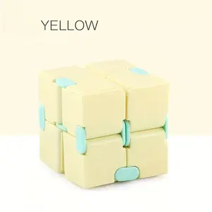 Macaron Color Series Multi-Color Square Cube Stress Relief Toy, Infinite Magic Cube, Anxiety Reduction, Relaxing Puzzle, Kids & Adults