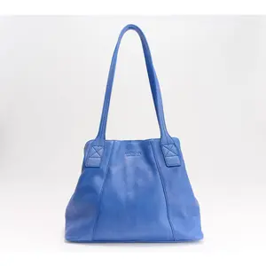 American Leather Co. Ada Triple Entry Leather Tote