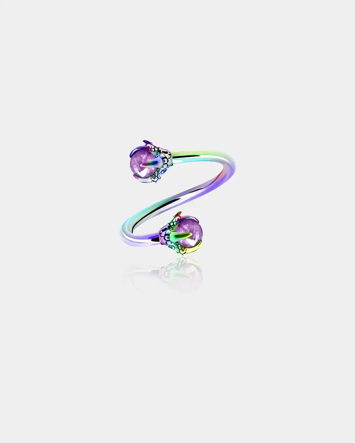 Dragon Claw S Shaped Helix Ring