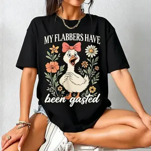 Witty Summer Outfit Featuring a Sarcastic Goose Humor T-Shirt and Fun Animal Attire