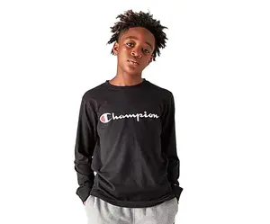 Champion Classic Original Scipt Print Boys Active Shirts & Tees