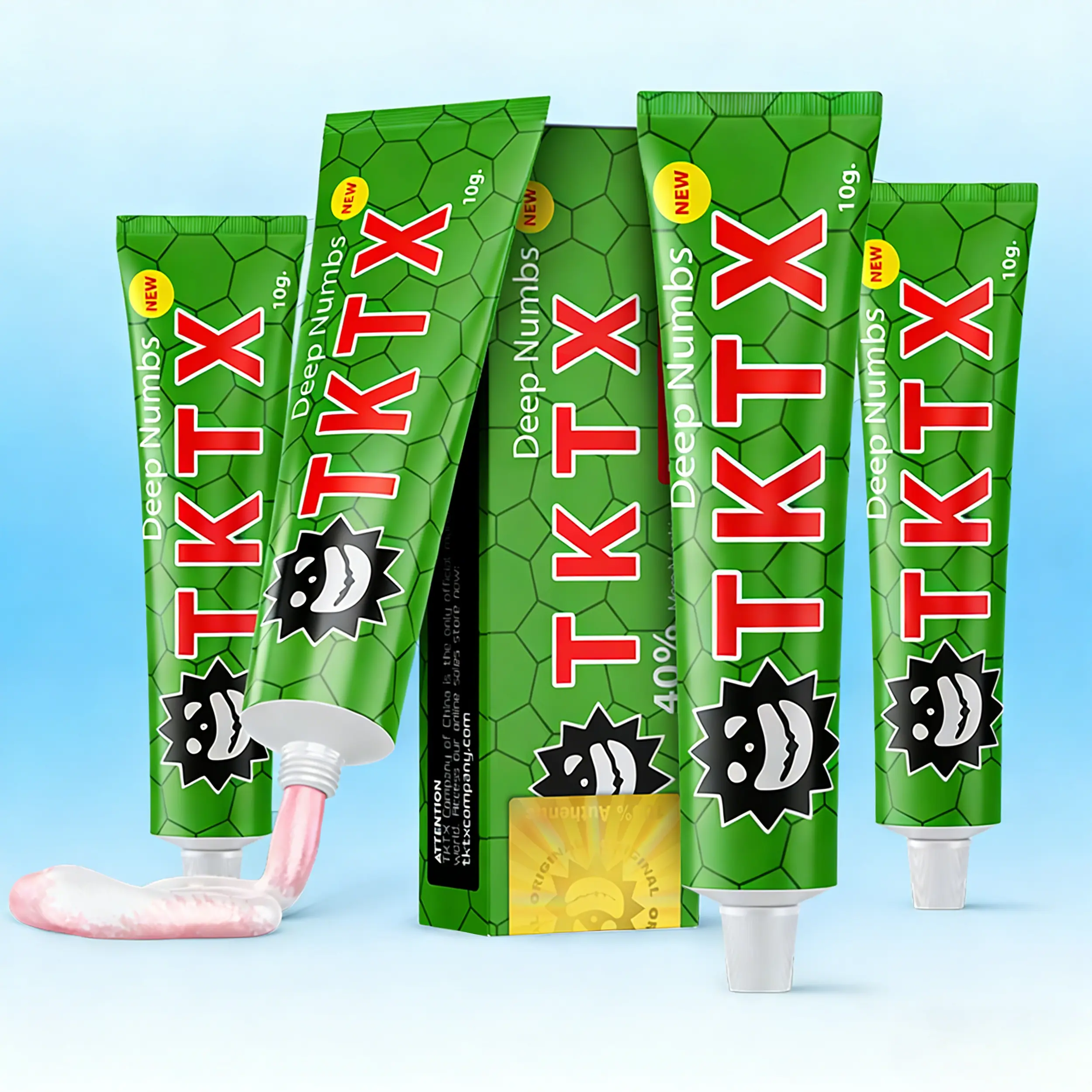 TKTX Tattoo Numbing Cream - Fast-Acting Pain Relief Cream for Tattoos, Waxing, Microneedling | Lecithin-Based Numbing Gel | 10g Each Tube | Long-Lasting Numbness.