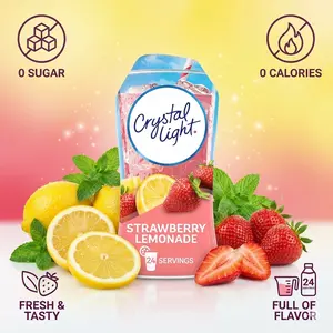 Crystal Light Strawberry Lemonade Liquid Water Enhancer | Zero Sugar Drink Flavor Drops (24 Servings)
