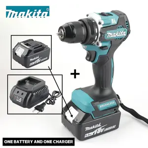 Makita DHP487 Brushless Combi Drill, Drilling and Fastening for Construction and Renovation, 2-Speed Compact Tool with 40Nm Torque and Hammer Function