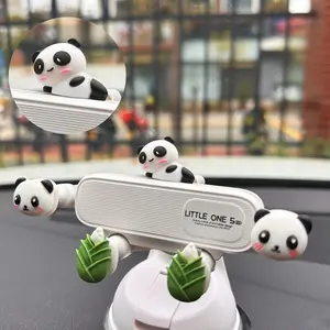 Panda 3D Plush Phone Holder Car Mount Suction Cup Dashboard Support Navigation In-Car Vehicle New Model