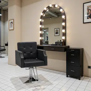 BarberPub Classic Salon Chair for Hair Stylist, Home Salon Spa Equipment 8818