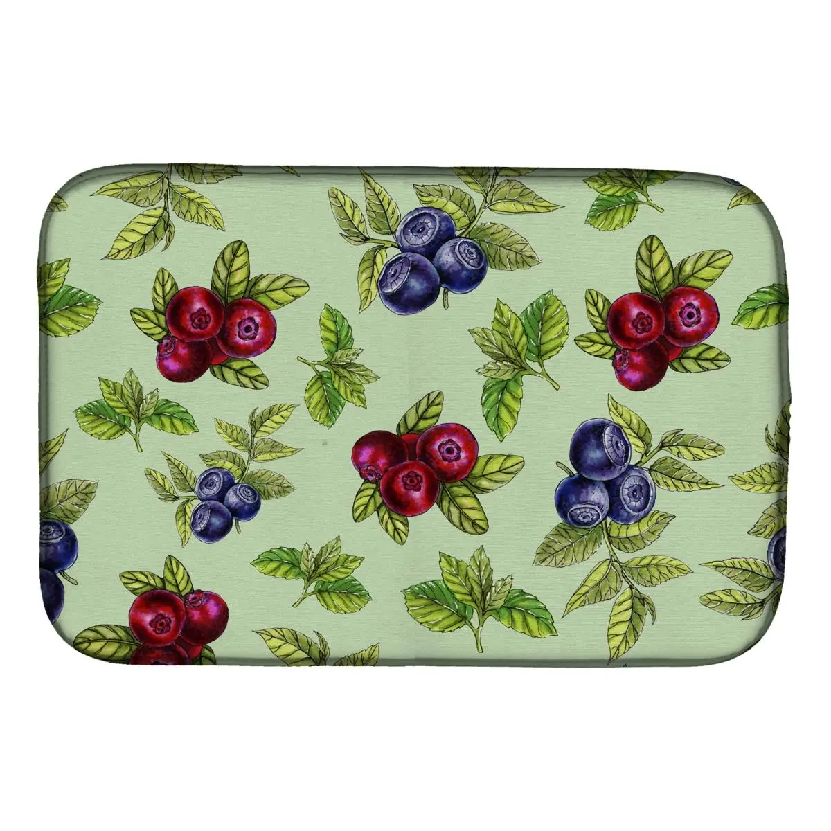 Carolines Treasures BB5208DDM Berries-in-Green Tableware Dish Drying Mat