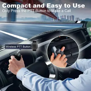 TIDRADIO Wireless Mic PTT Button for Cell Phone APP “Odmaster” Riding Driving Walkie-talkie, Wireless Programming Baofeng Uv5r